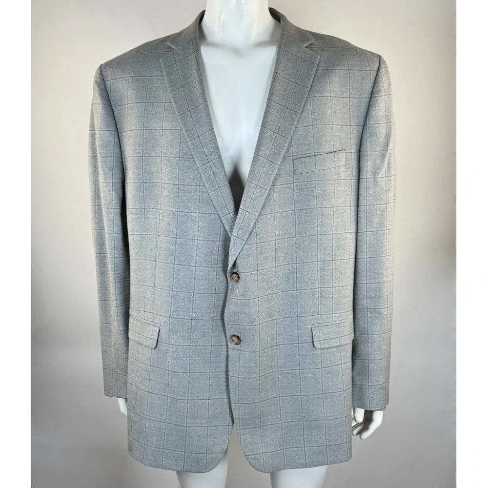 Lauren‎ Ralph Lauren Silk Wool Blazer Mens 52L EUC Lined 2-Button Double-Vented